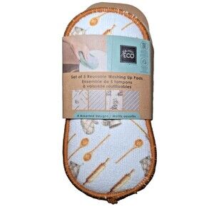 Ciroa Eco Dachshunds Chef Hat Cooking Tools Stripes 5pc Kitchen Sponges Scrubby